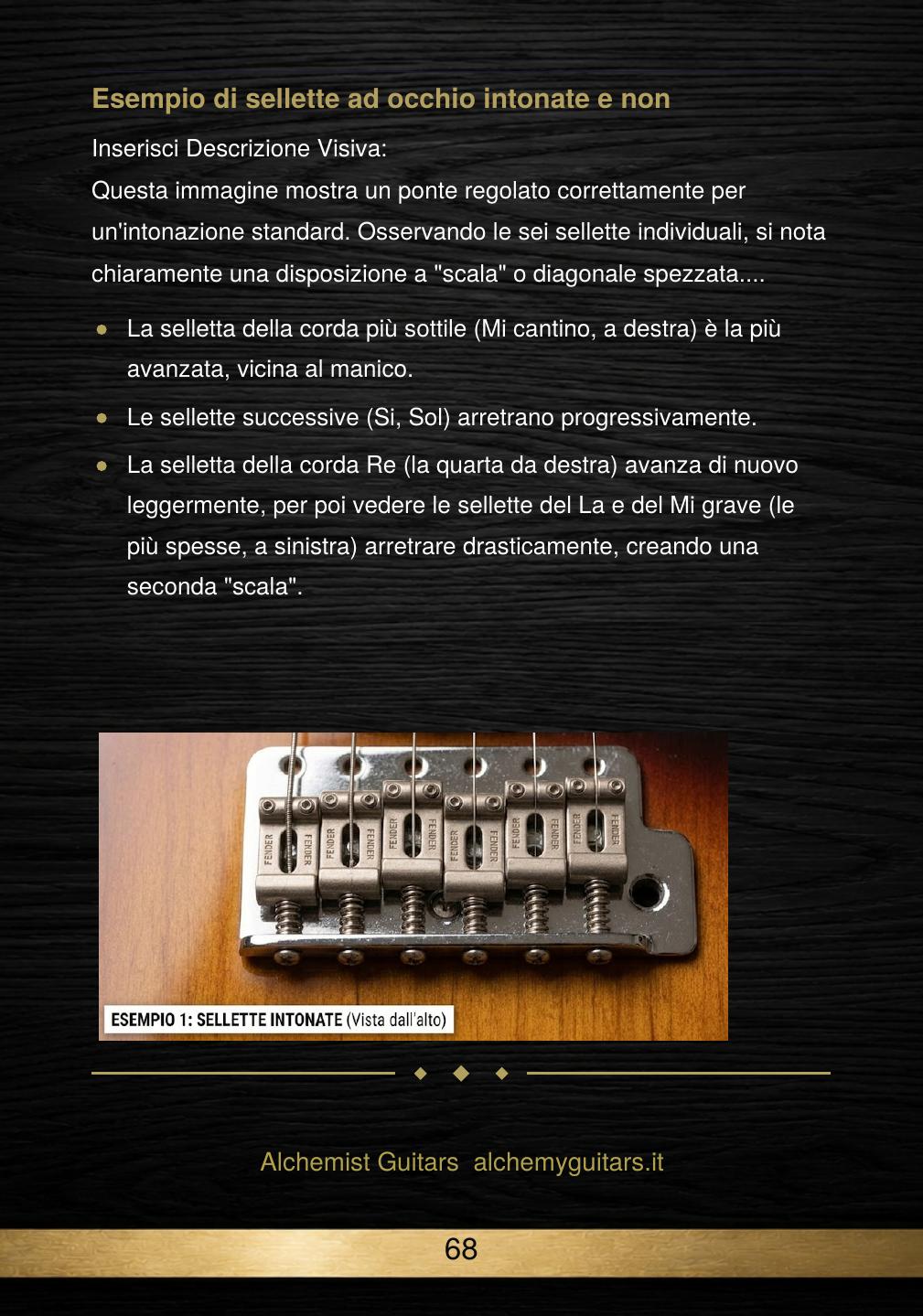 Esempio di sellette intonate e non